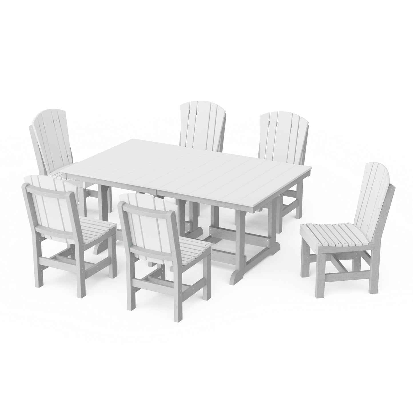 Heritage 7-Piece Side Chair Rectangular Dining Set