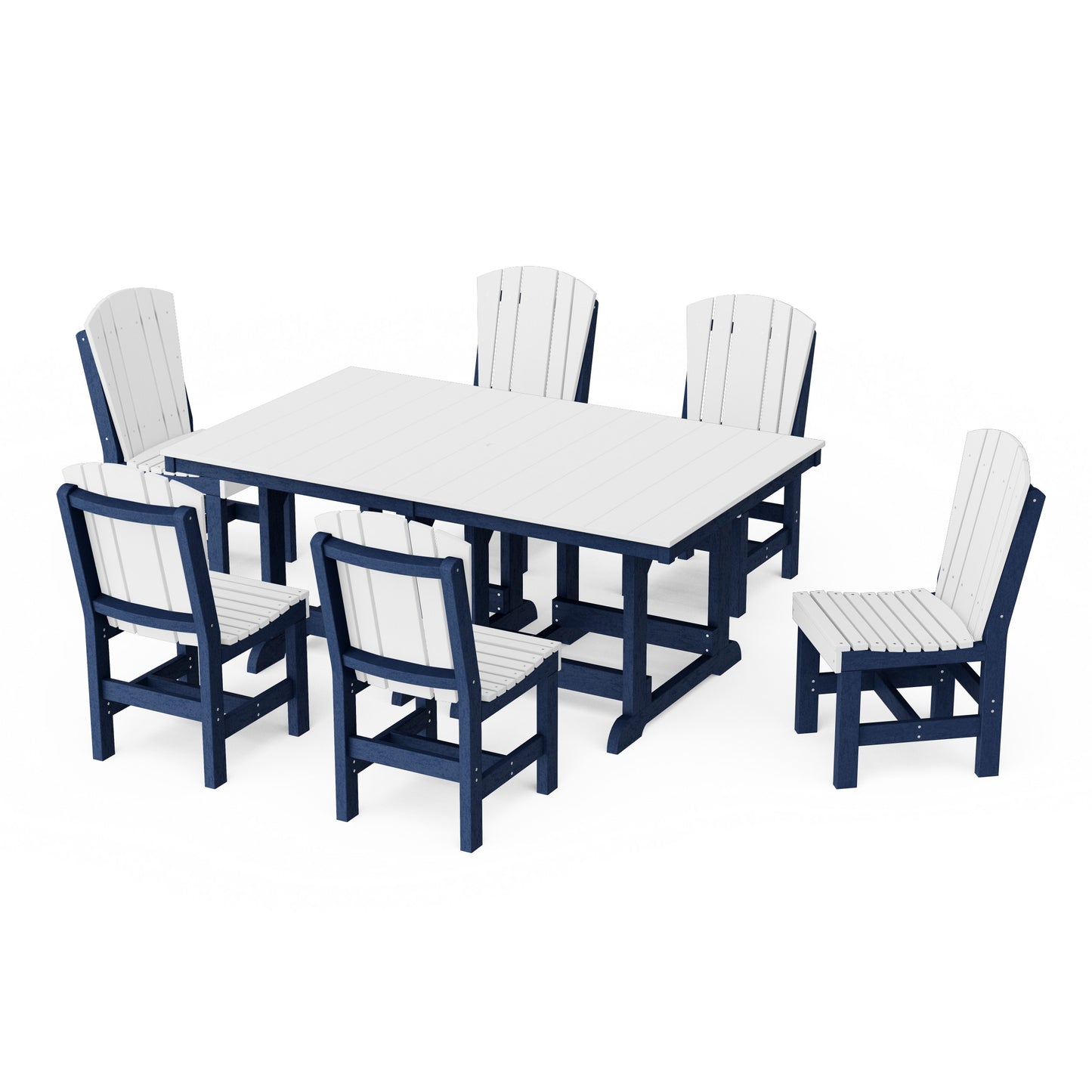 Heritage 7-Piece Side Chair Rectangular Dining Set