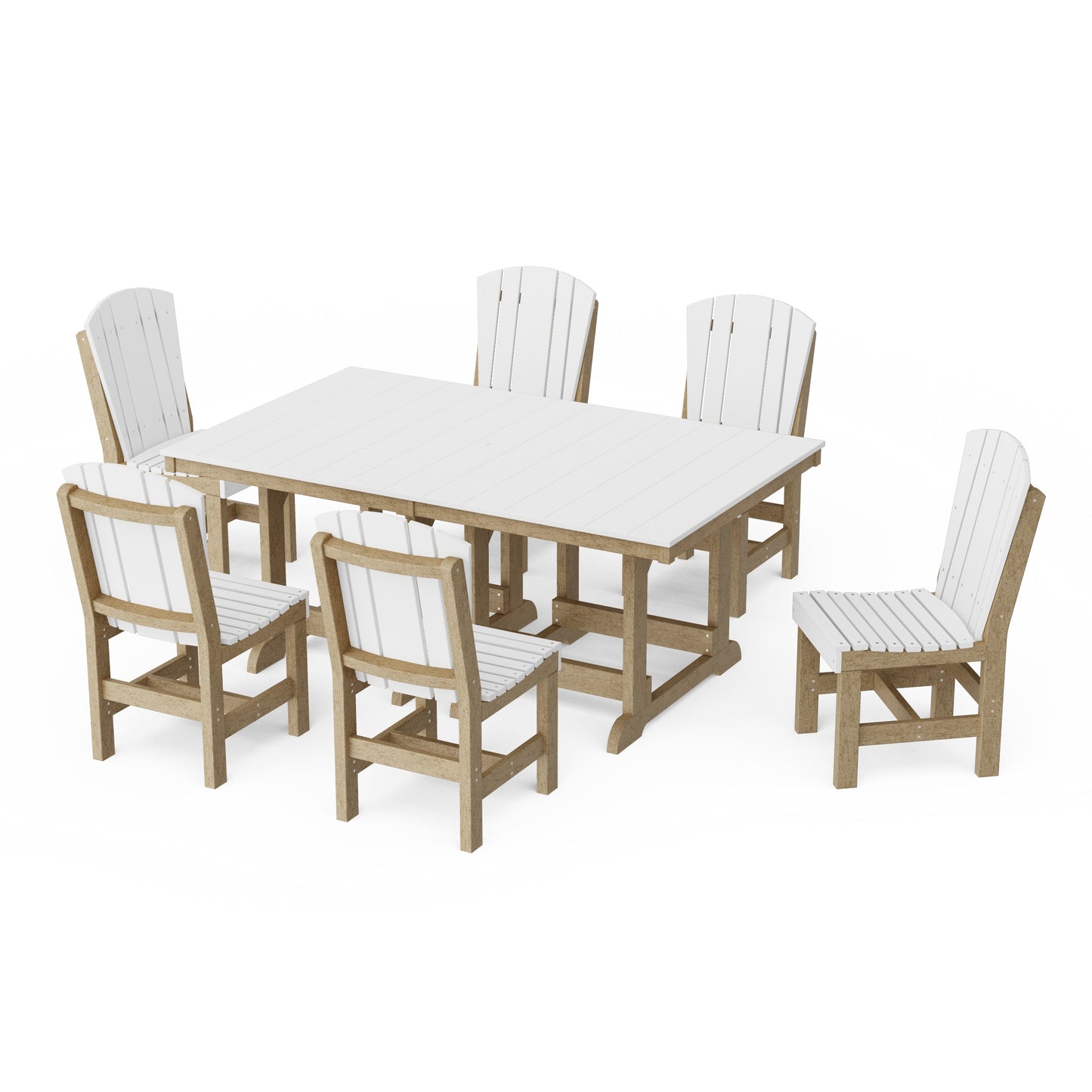 Heritage 7-Piece Side Chair Rectangular Dining Set