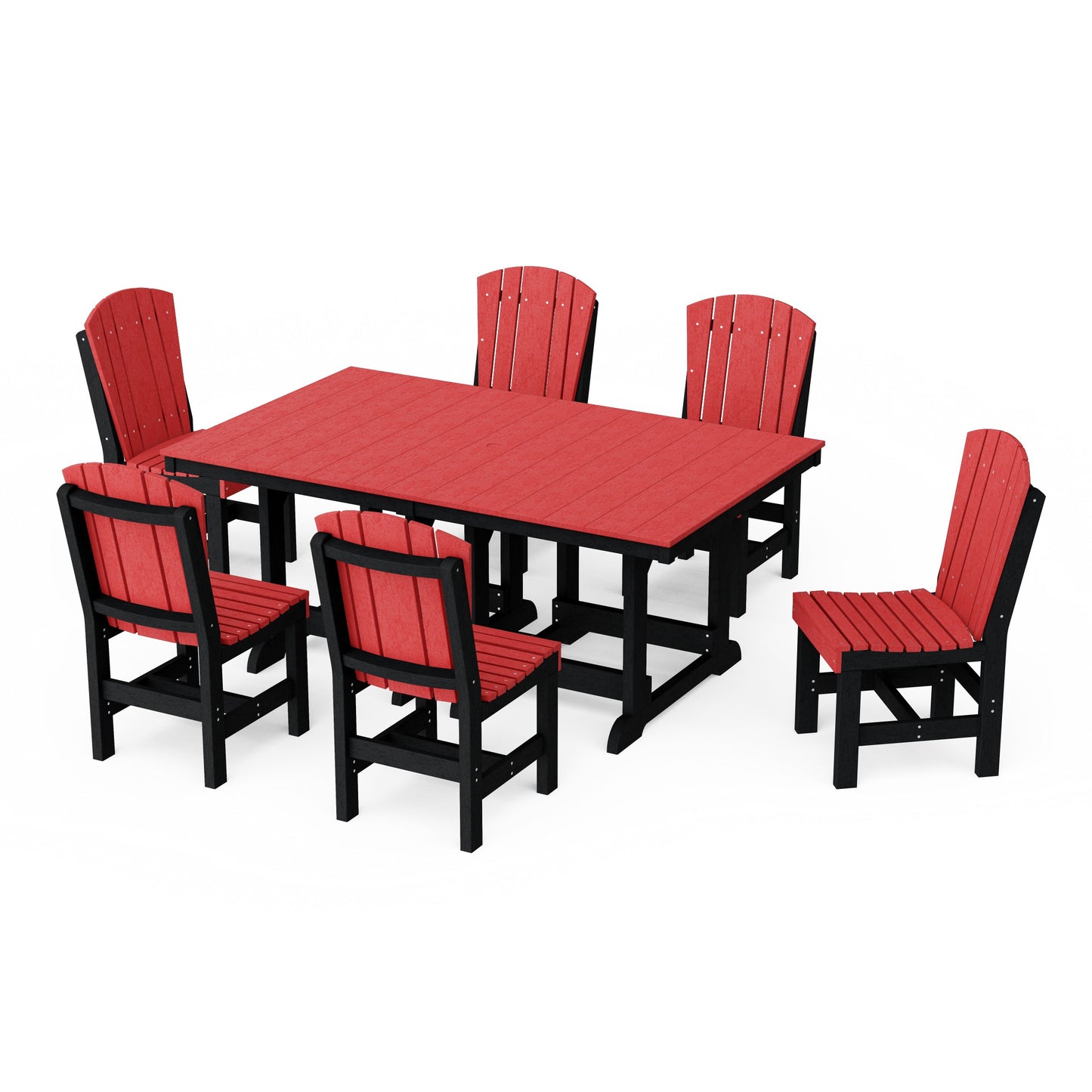 Heritage 7-Piece Side Chair Rectangular Dining Set