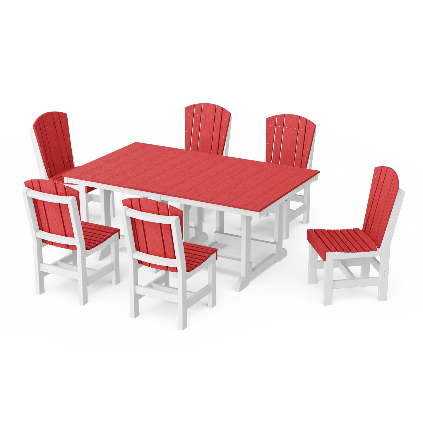 Heritage 7-Piece Side Chair Rectangular Dining Set