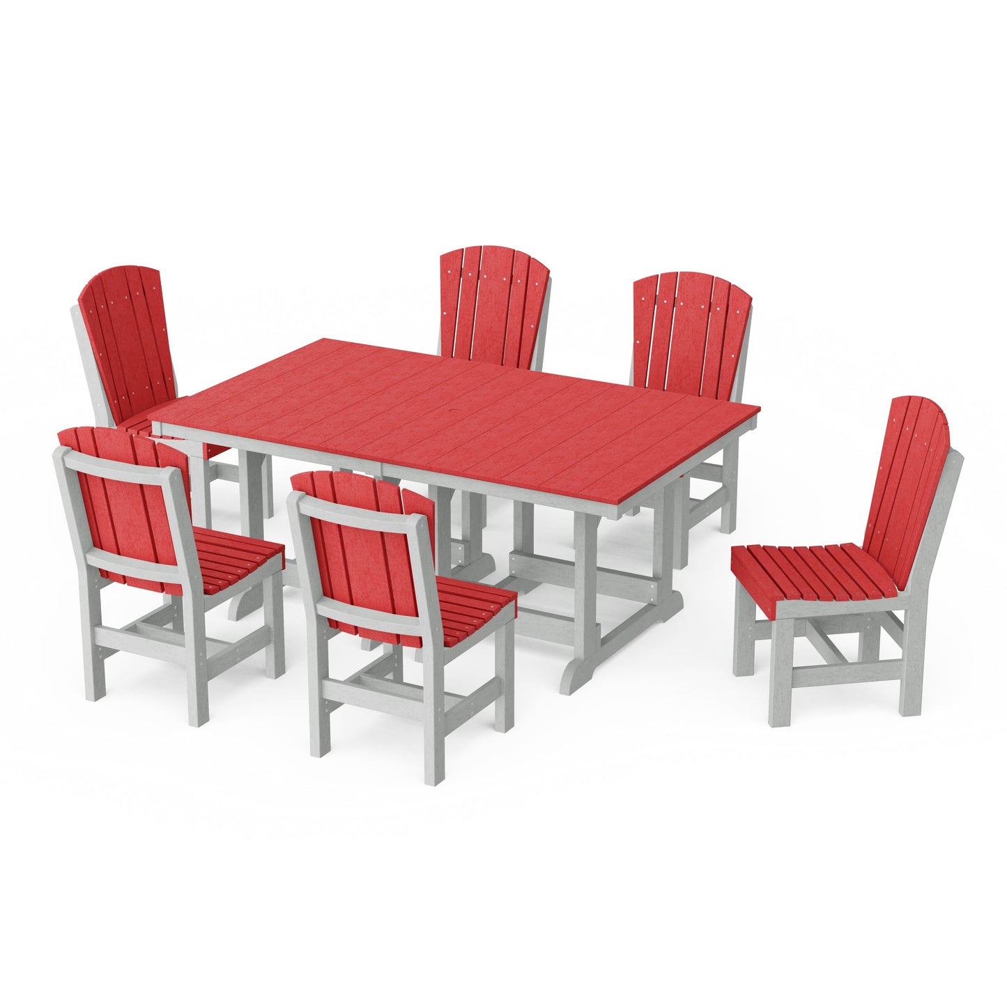 Heritage 7-Piece Side Chair Rectangular Dining Set