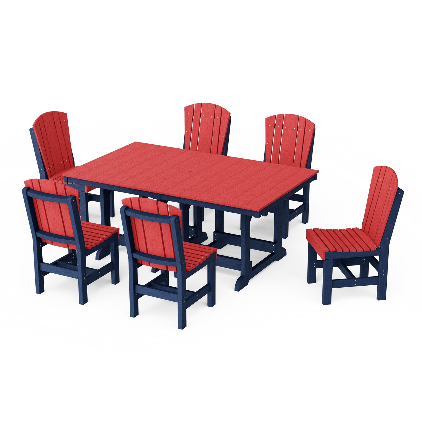 Heritage 7-Piece Side Chair Rectangular Dining Set