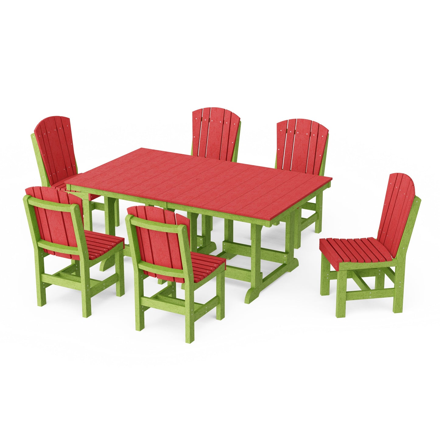 Heritage 7-Piece Side Chair Rectangular Dining Set