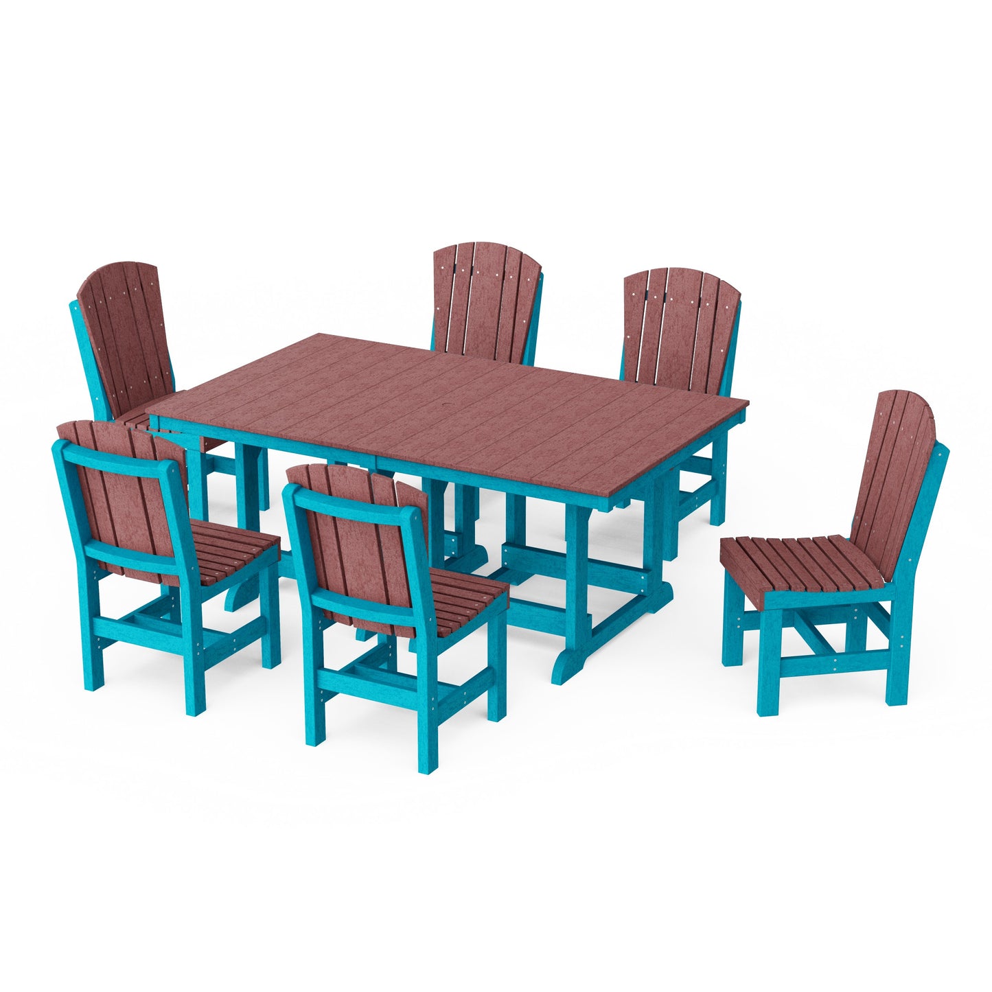 Heritage 7-Piece Side Chair Rectangular Dining Set