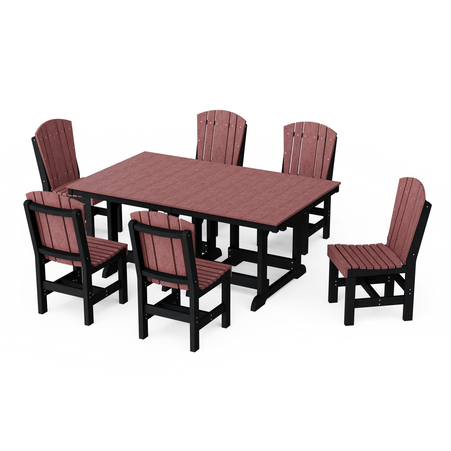 Heritage 7-Piece Side Chair Rectangular Dining Set