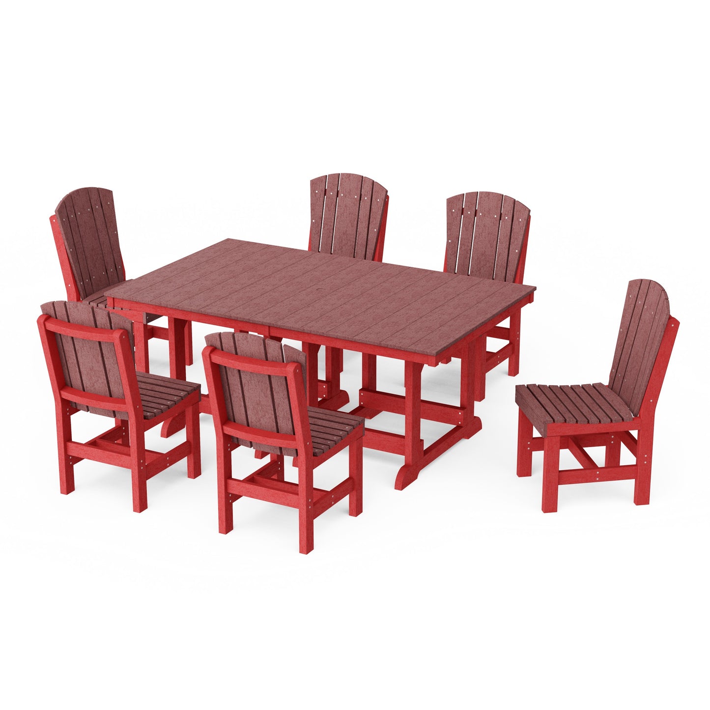 Heritage 7-Piece Side Chair Rectangular Dining Set