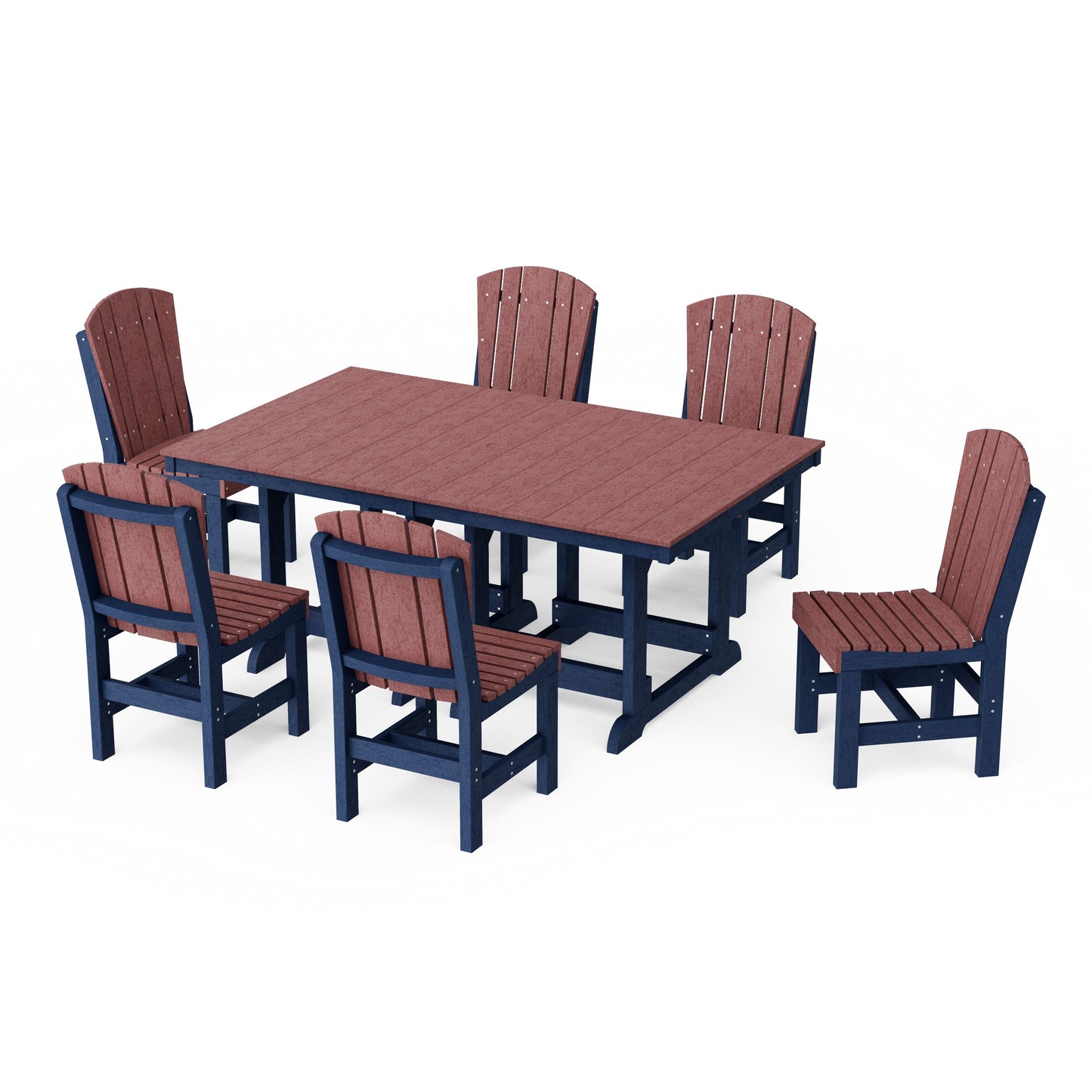 Heritage 7-Piece Side Chair Rectangular Dining Set