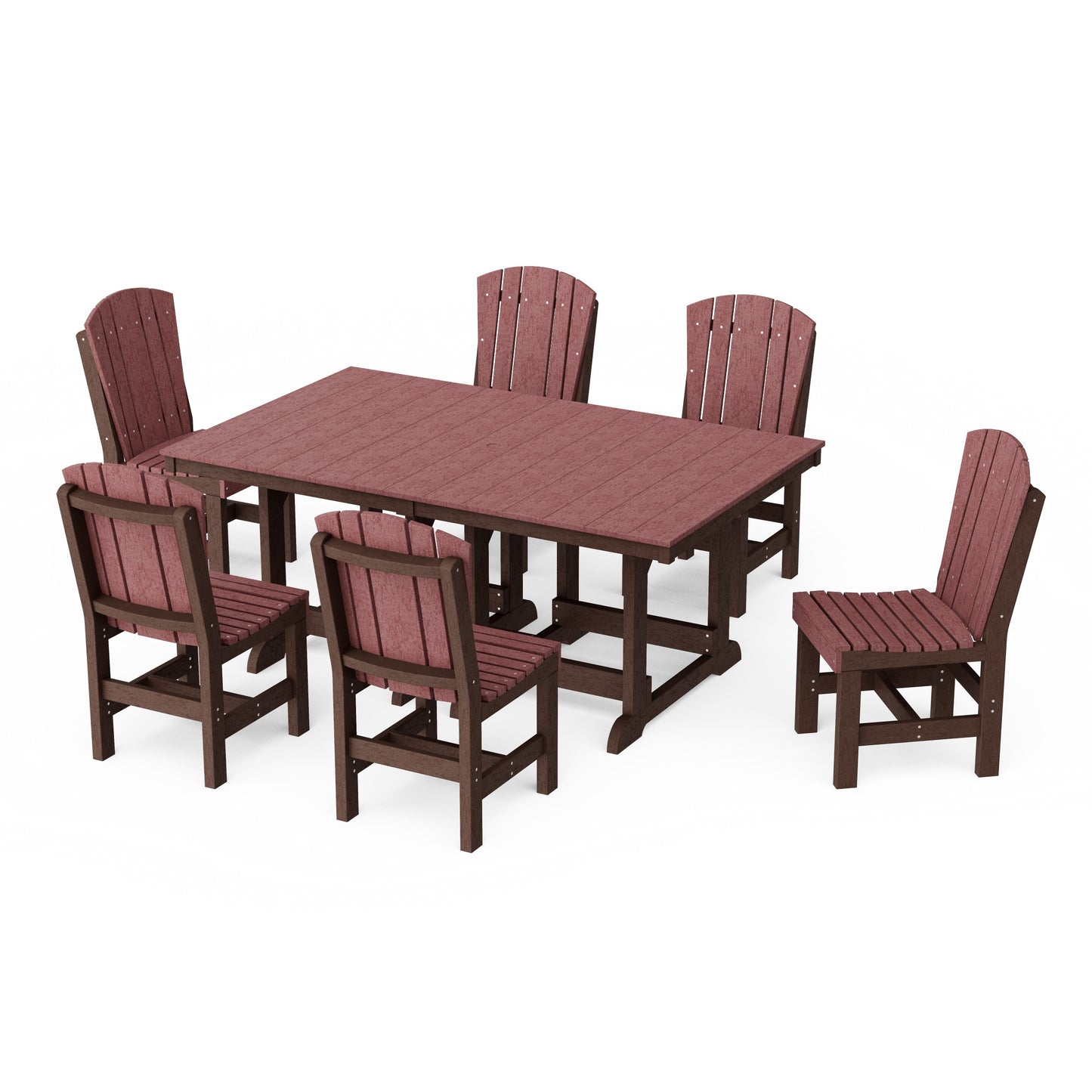 Heritage 7-Piece Side Chair Rectangular Dining Set