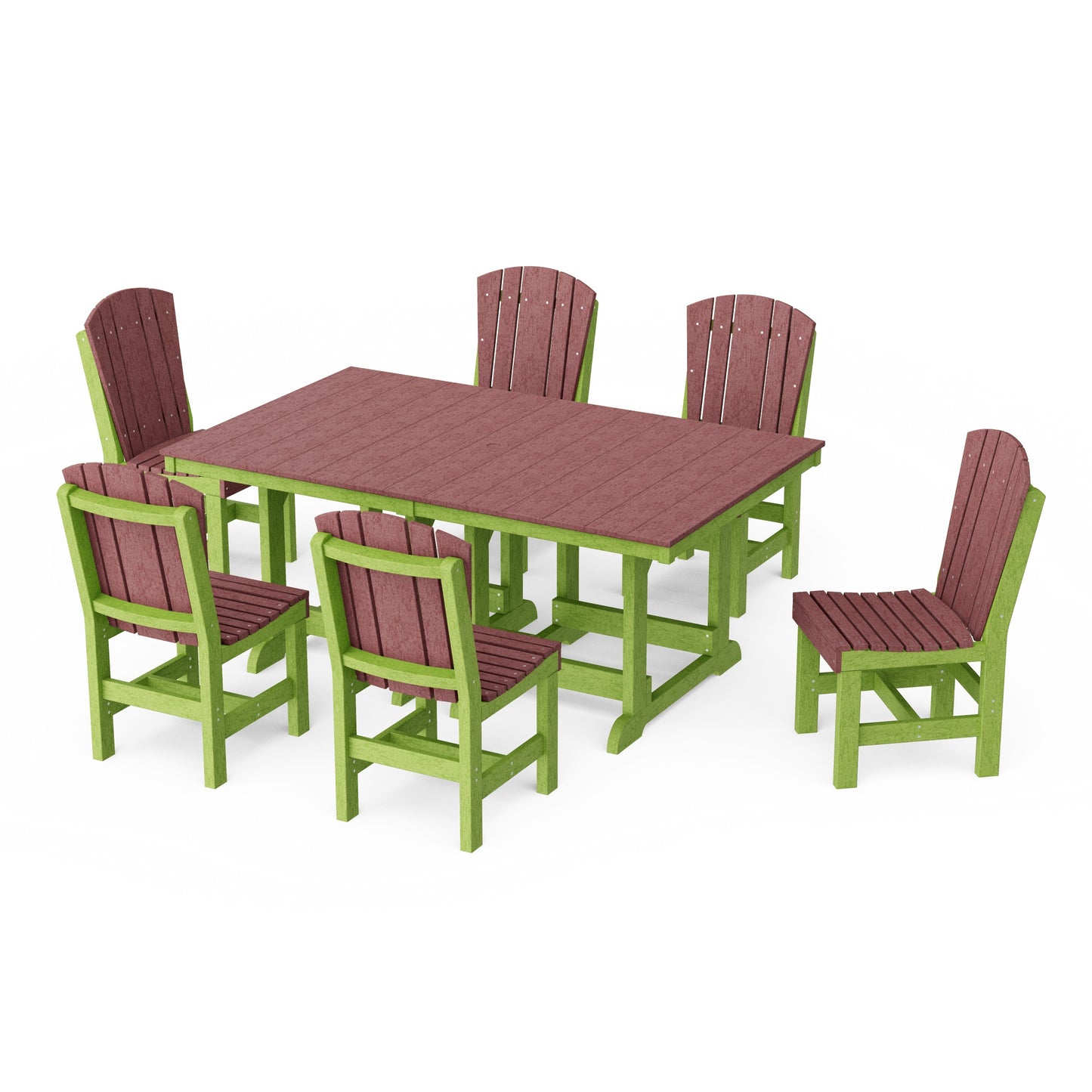 Heritage 7-Piece Side Chair Rectangular Dining Set