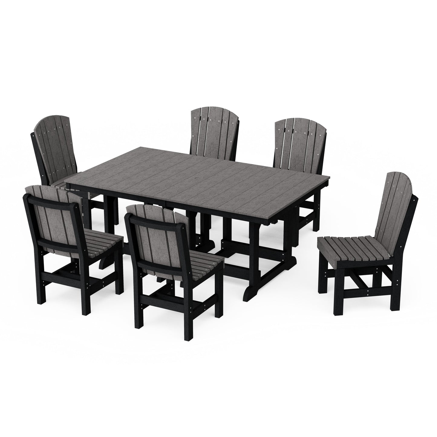 Heritage 7-Piece Side Chair Rectangular Dining Set