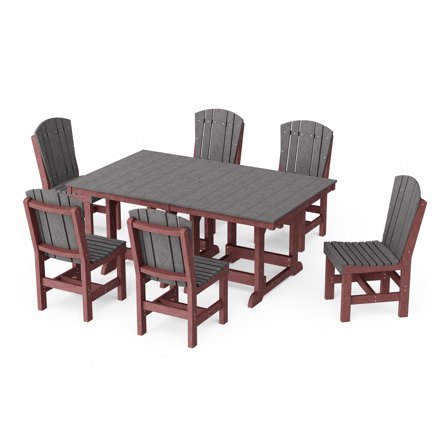 Heritage 7-Piece Side Chair Rectangular Dining Set