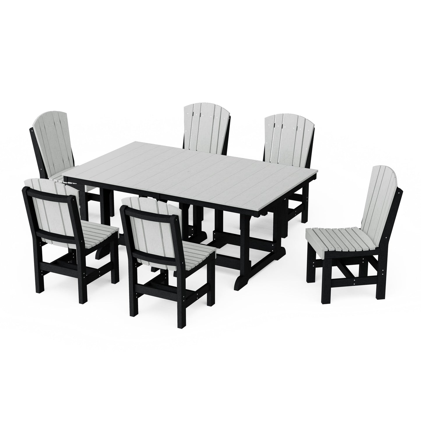 Heritage 7-Piece Side Chair Rectangular Dining Set