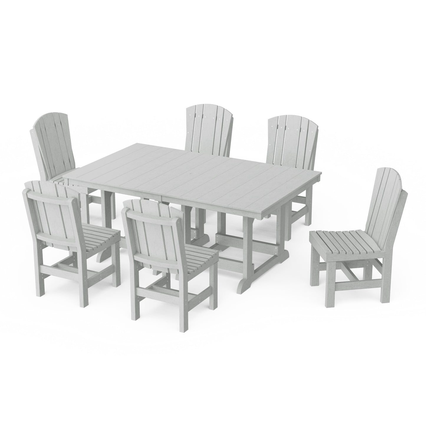Heritage 7-Piece Side Chair Rectangular Dining Set