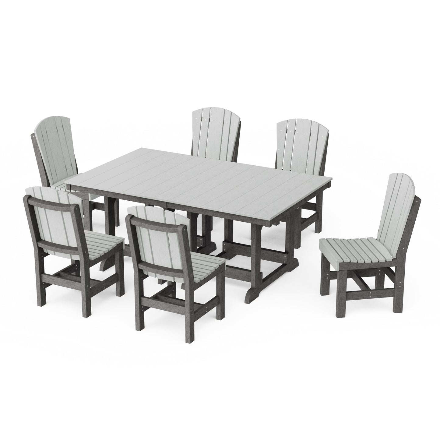 Heritage 7-Piece Side Chair Rectangular Dining Set