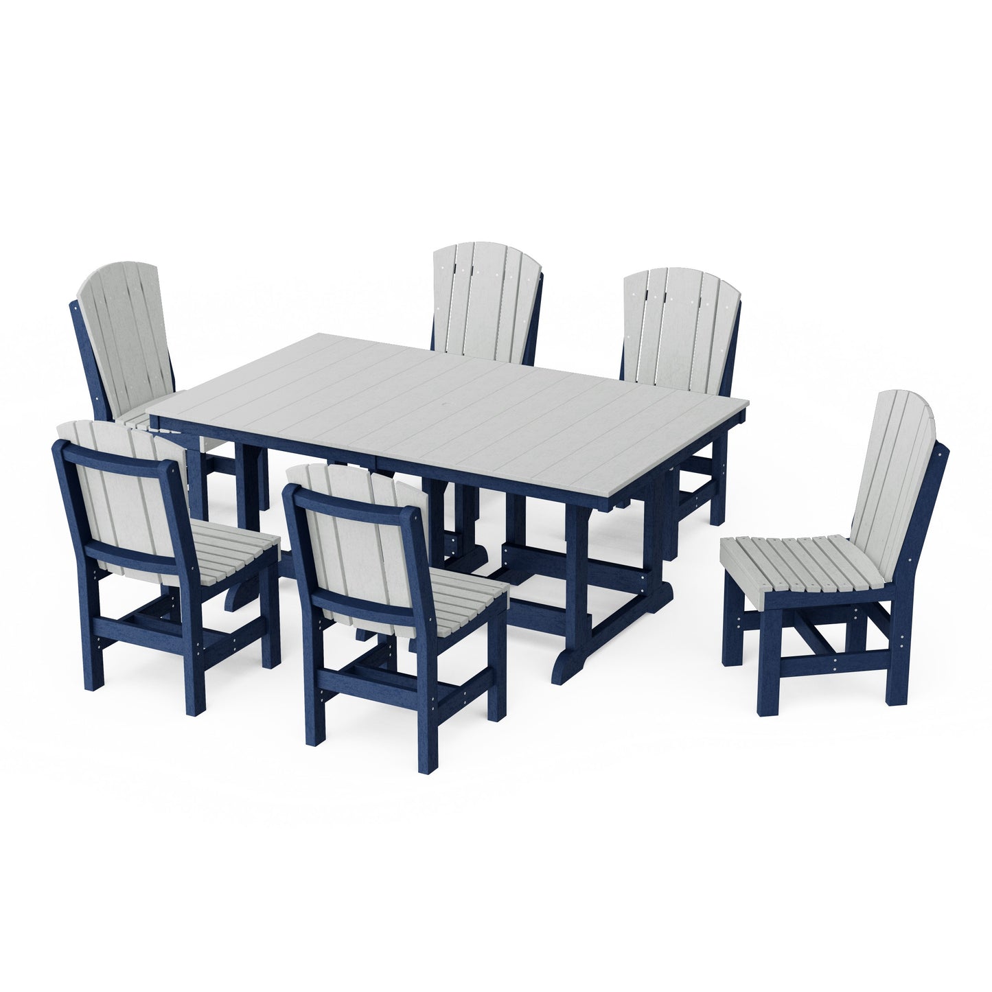Heritage 7-Piece Side Chair Rectangular Dining Set