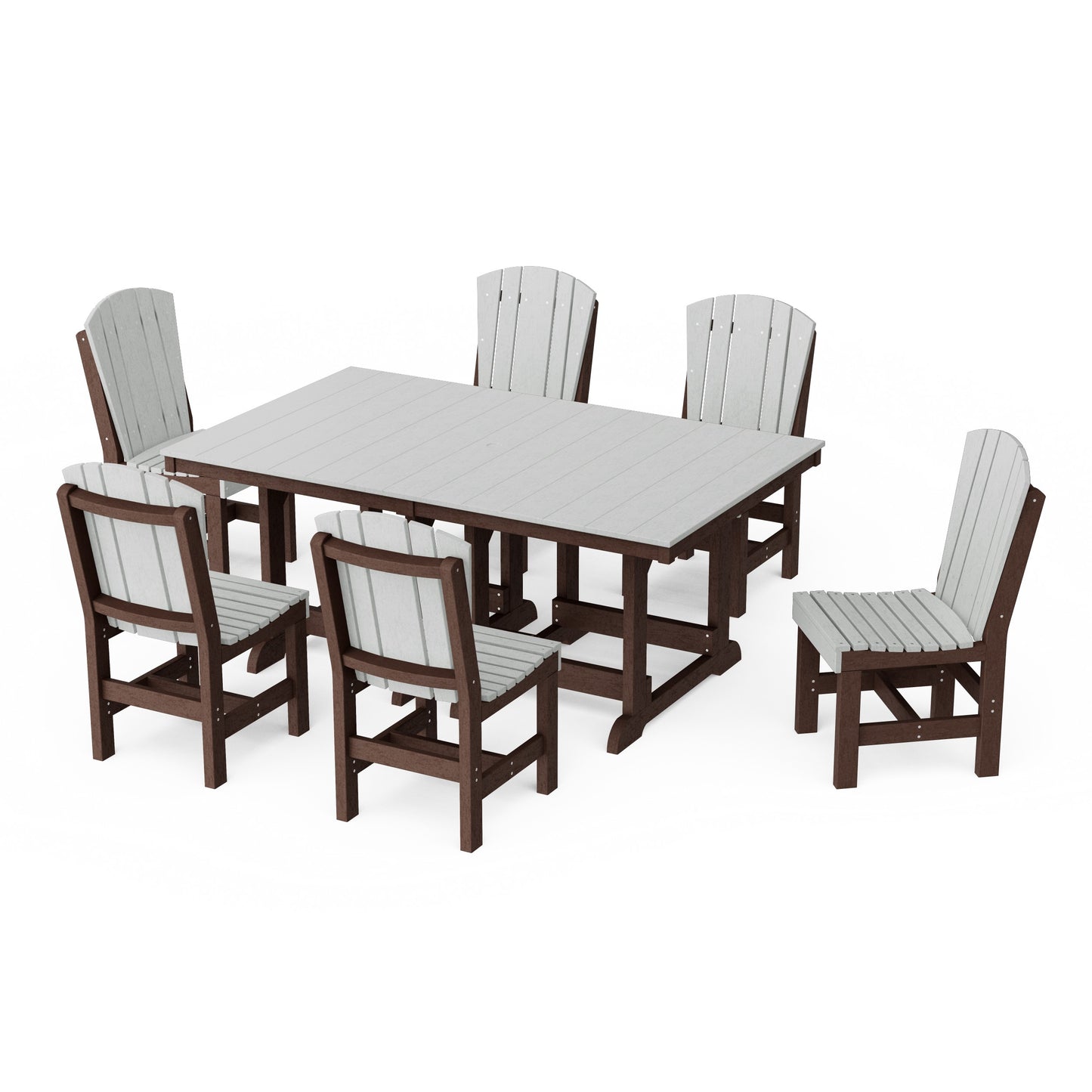 Heritage 7-Piece Side Chair Rectangular Dining Set