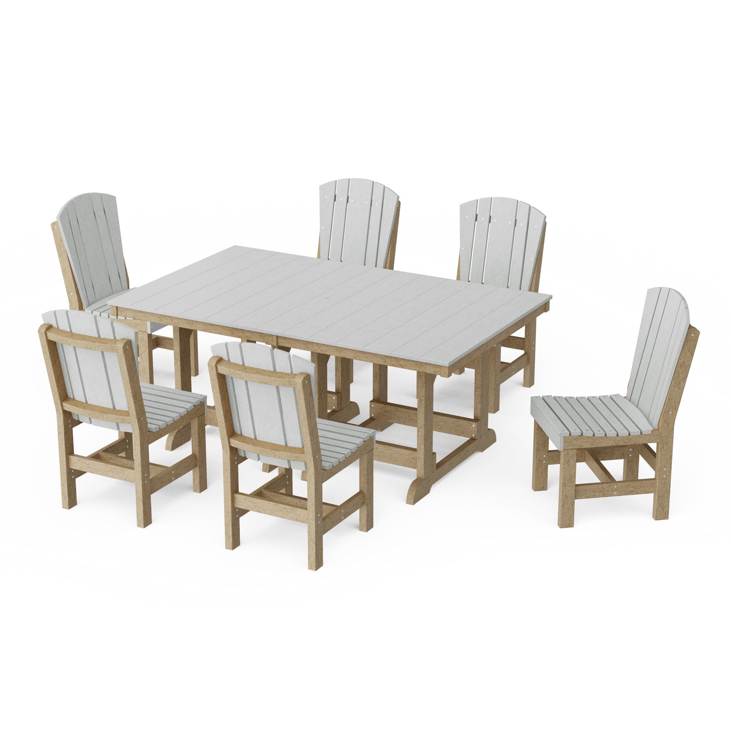 Heritage 7-Piece Side Chair Rectangular Dining Set