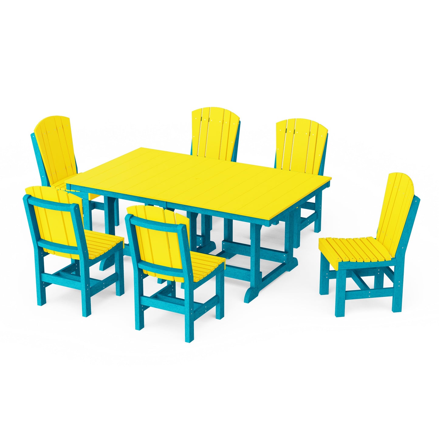 Heritage 7-Piece Side Chair Rectangular Dining Set