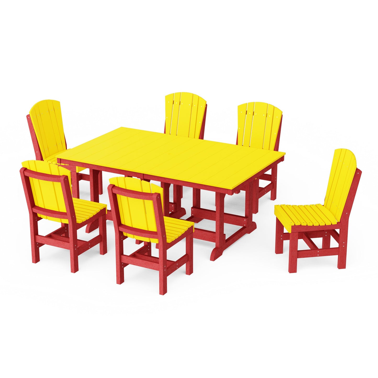 Heritage 7-Piece Side Chair Rectangular Dining Set