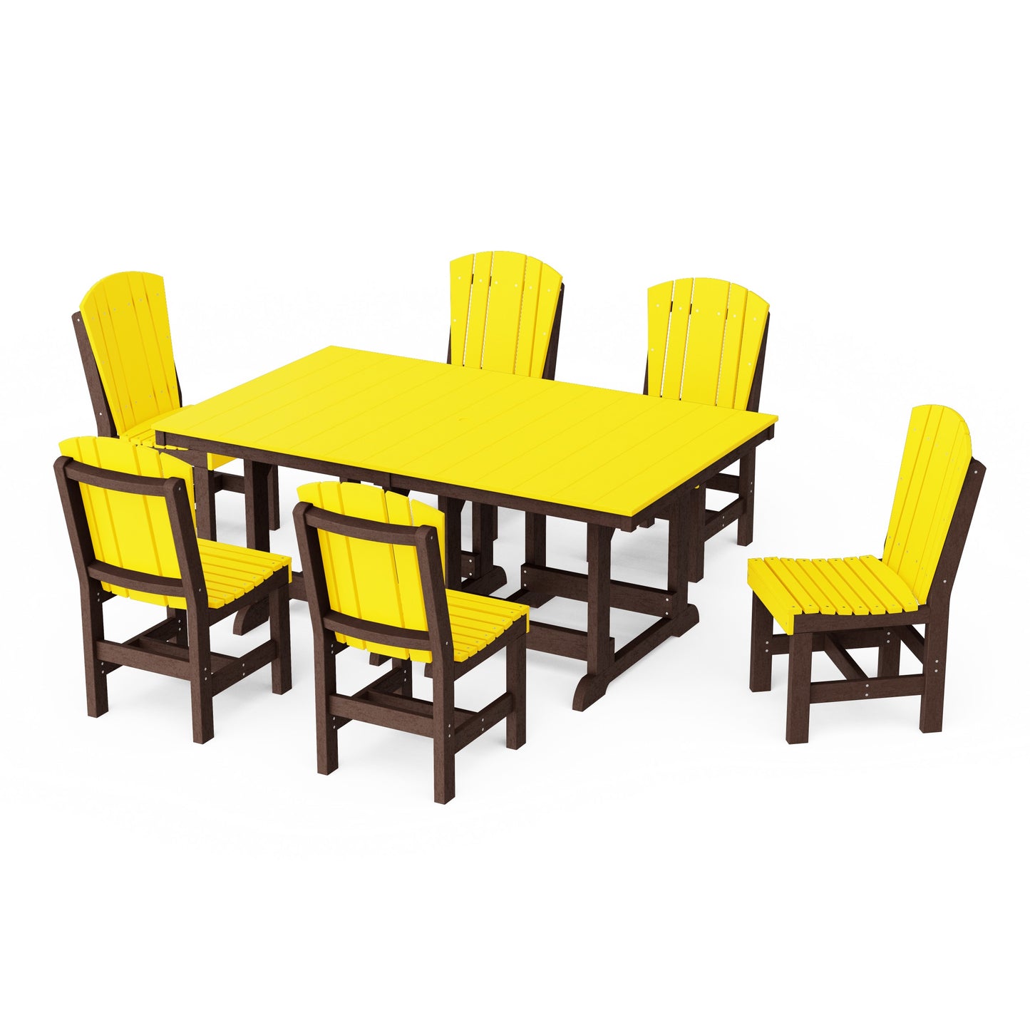 Heritage 7-Piece Side Chair Rectangular Dining Set