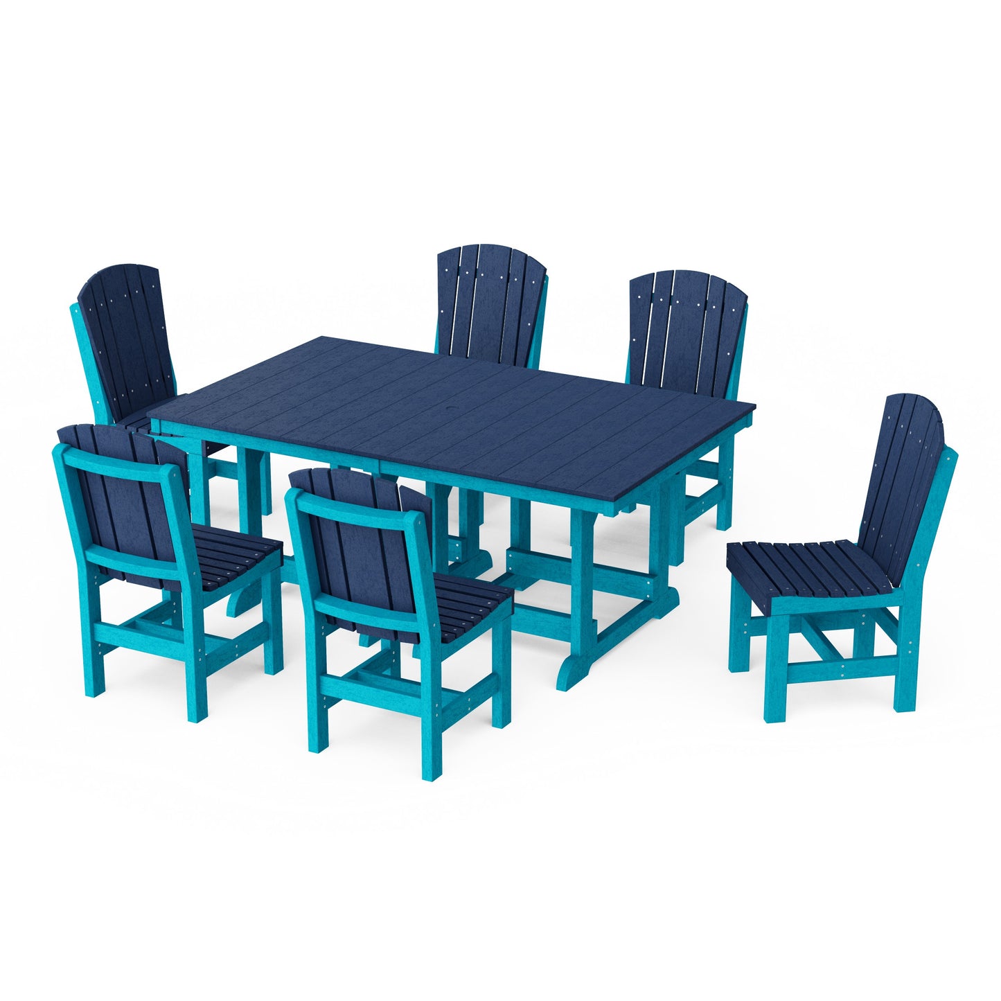 Heritage 7-Piece Side Chair Rectangular Dining Set