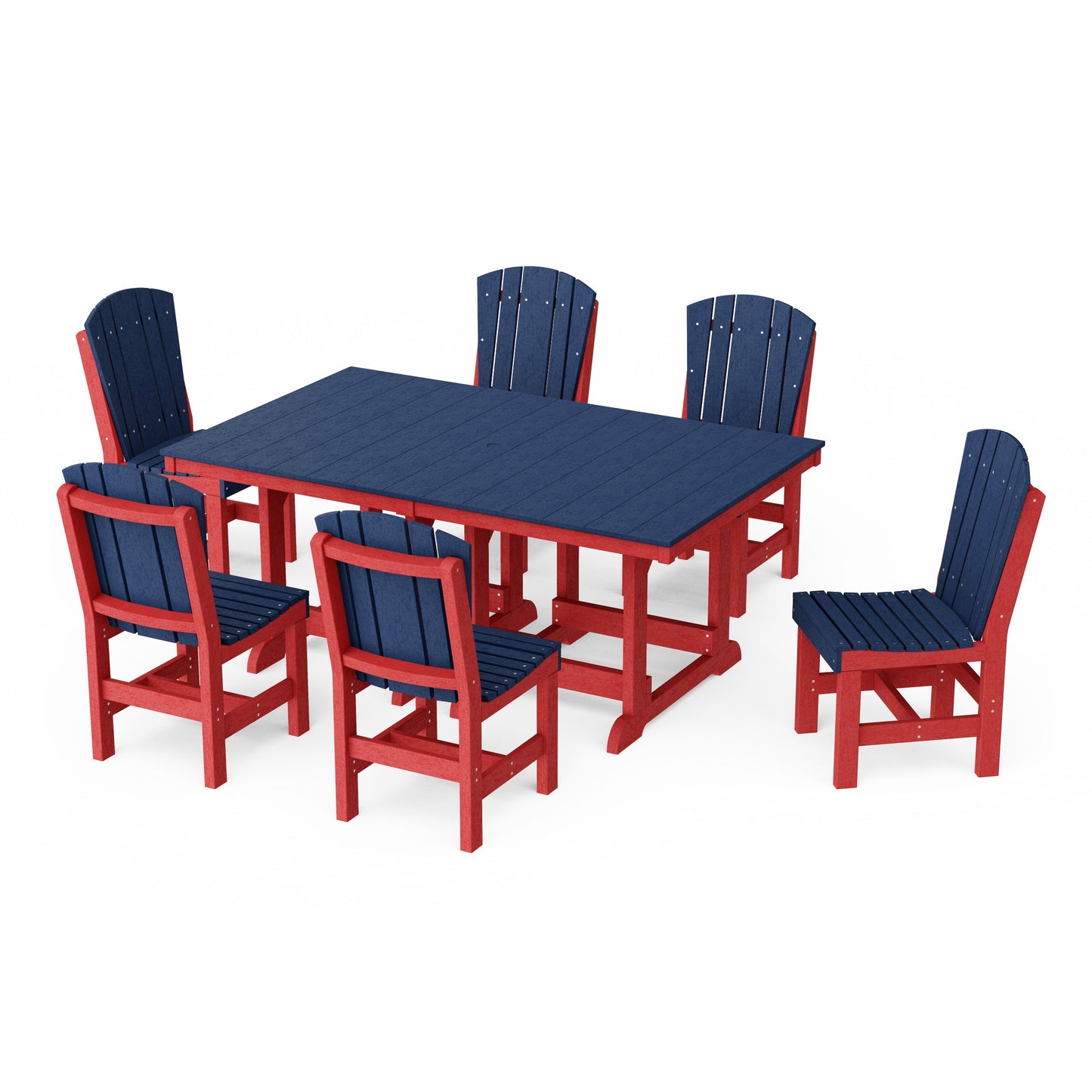 Heritage 7-Piece Side Chair Rectangular Dining Set