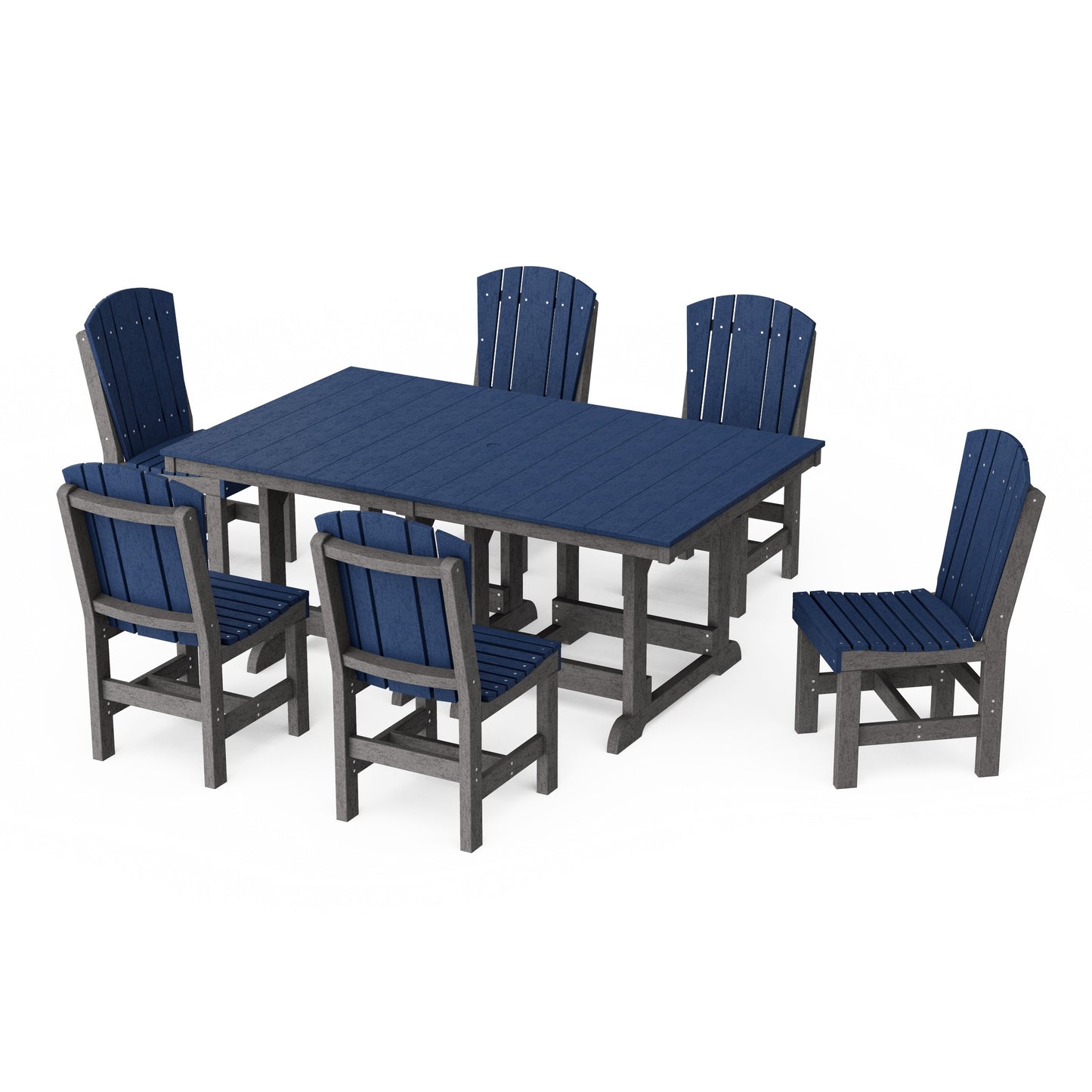 Heritage 7-Piece Side Chair Rectangular Dining Set
