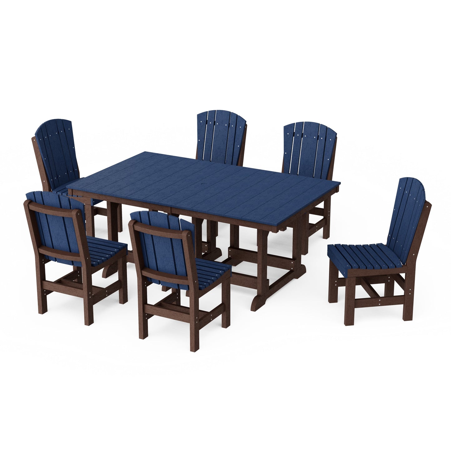 Heritage 7-Piece Side Chair Rectangular Dining Set
