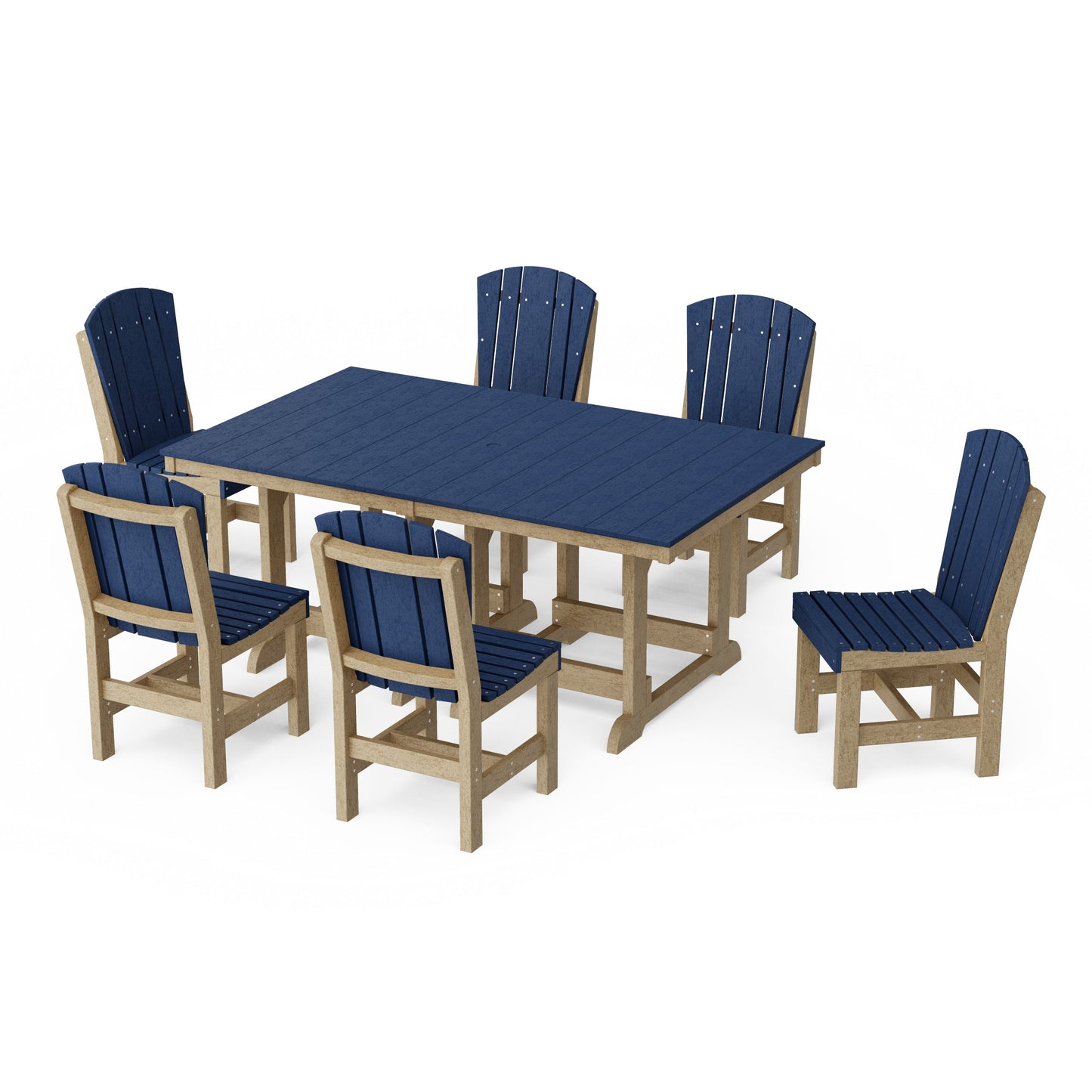 Heritage 7-Piece Side Chair Rectangular Dining Set