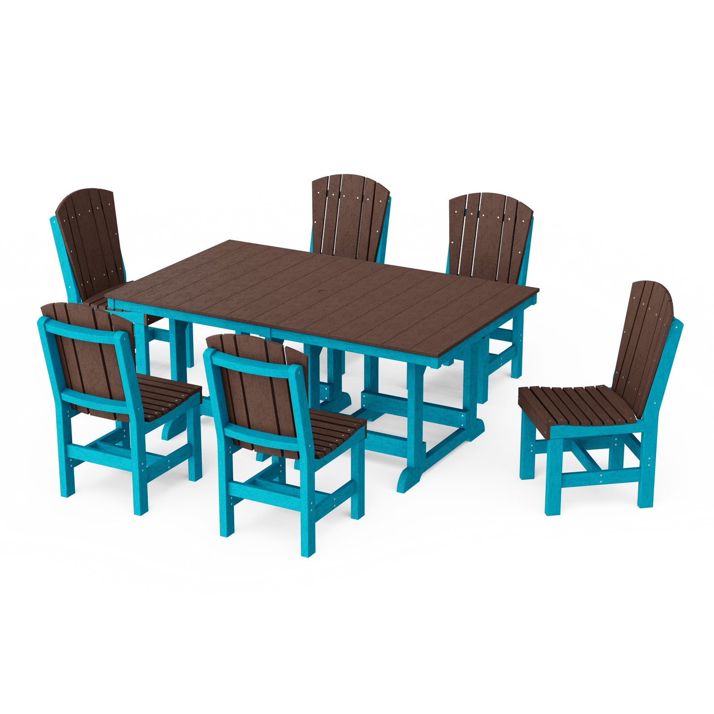 Heritage 7-Piece Side Chair Rectangular Dining Set
