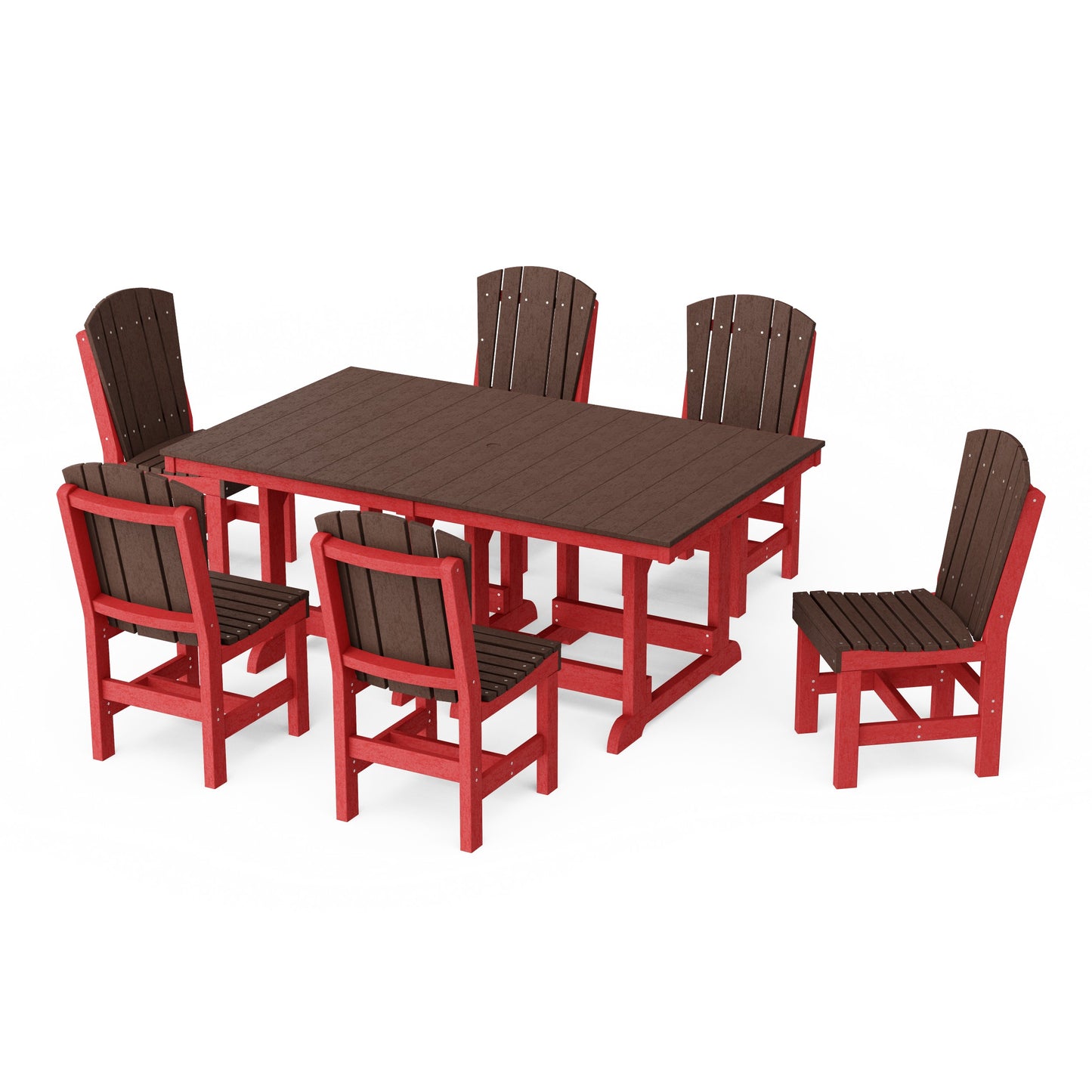 Heritage 7-Piece Side Chair Rectangular Dining Set