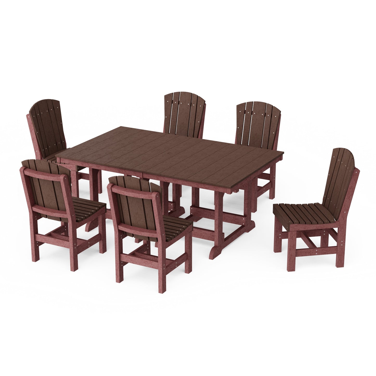 Heritage 7-Piece Side Chair Rectangular Dining Set