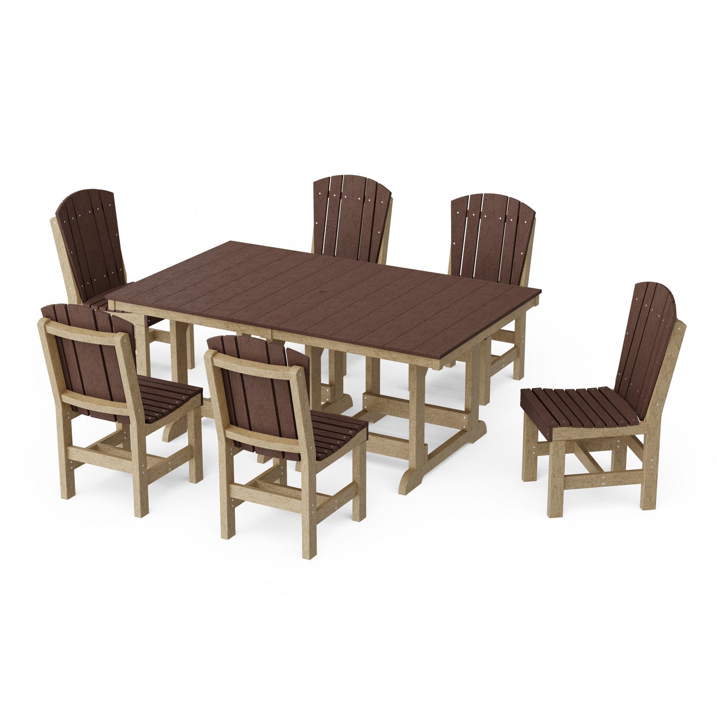 Heritage 7-Piece Side Chair Rectangular Dining Set