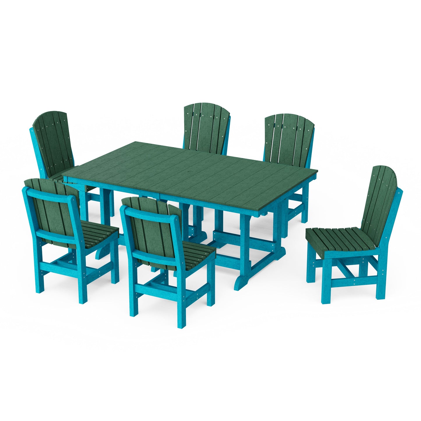 Heritage 7-Piece Side Chair Rectangular Dining Set