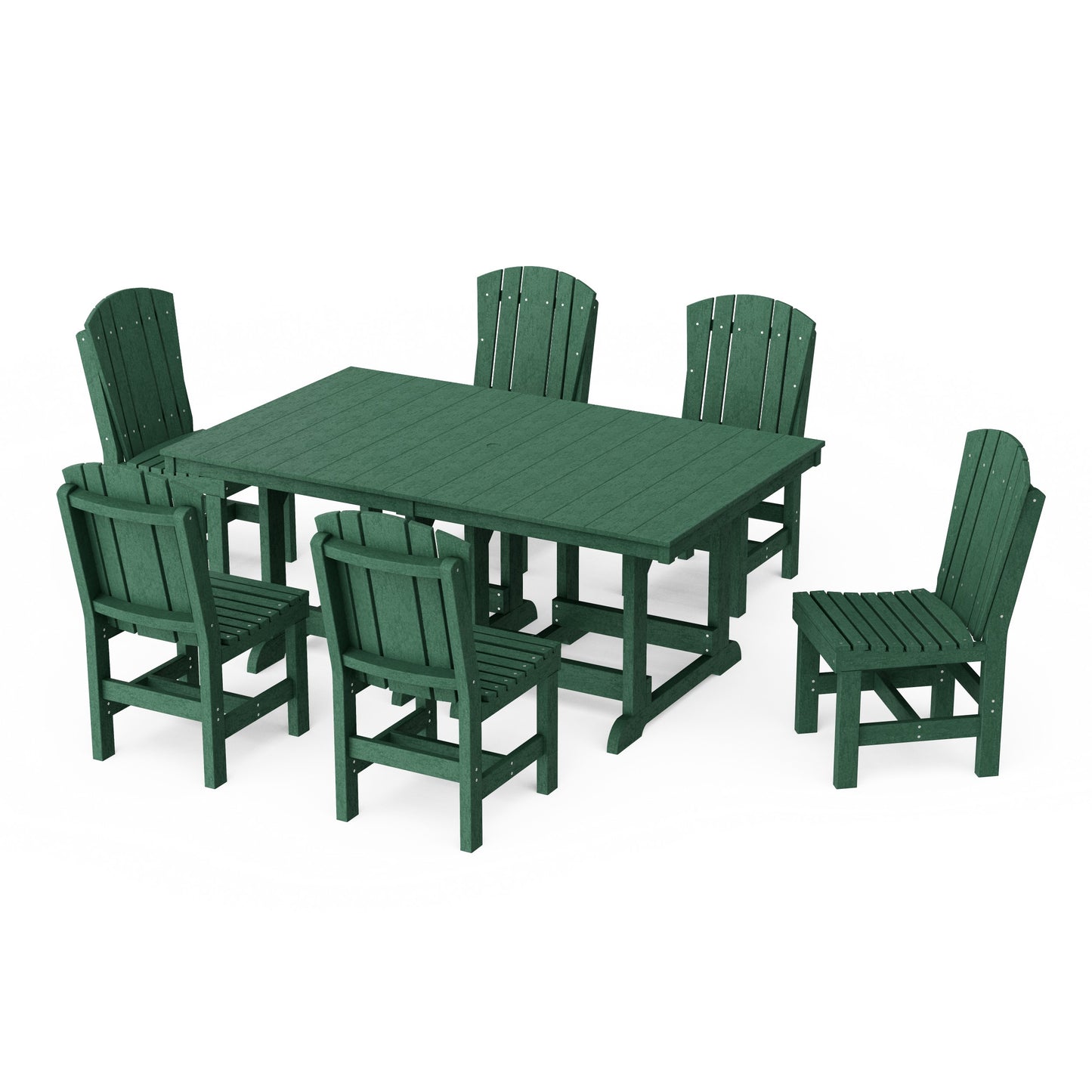 Heritage 7-Piece Side Chair Rectangular Dining Set