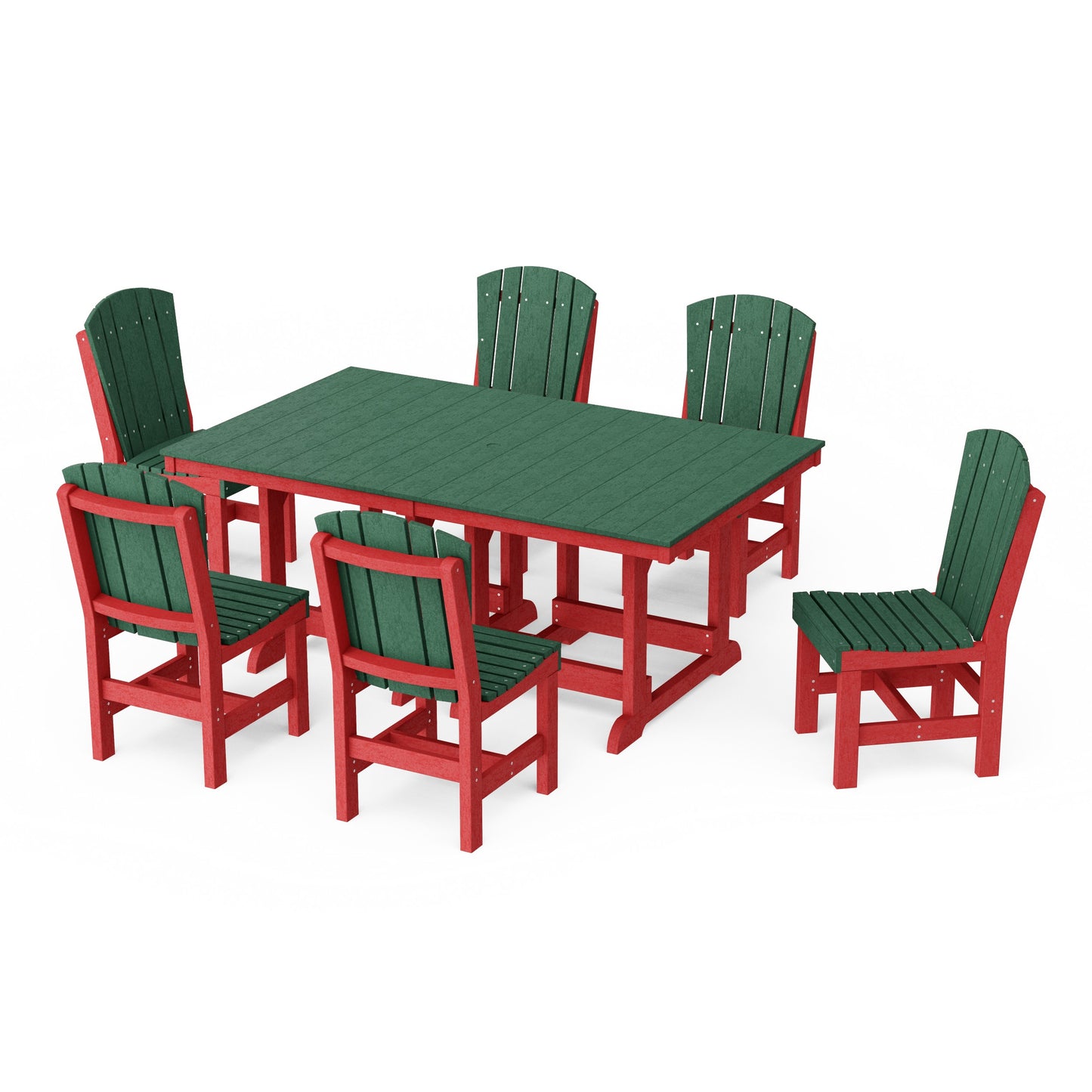 Heritage 7-Piece Side Chair Rectangular Dining Set
