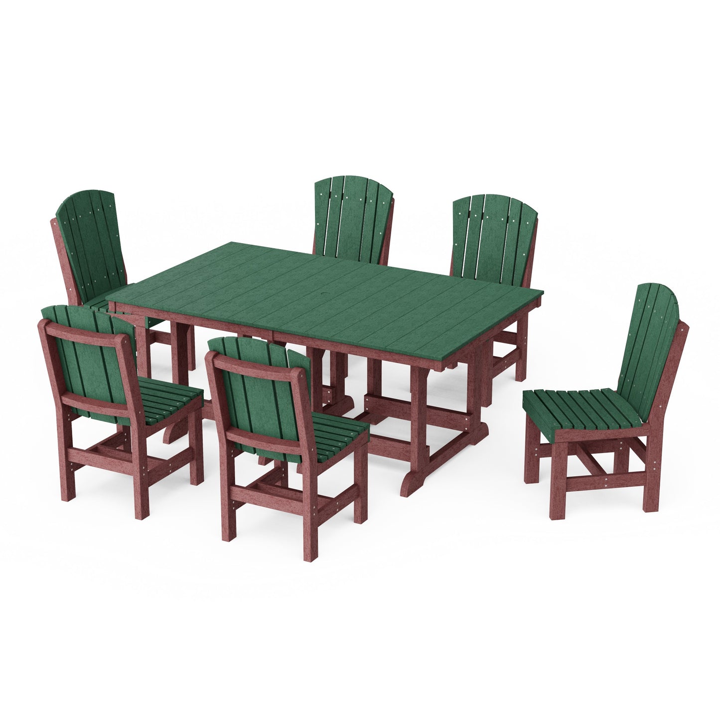 Heritage 7-Piece Side Chair Rectangular Dining Set