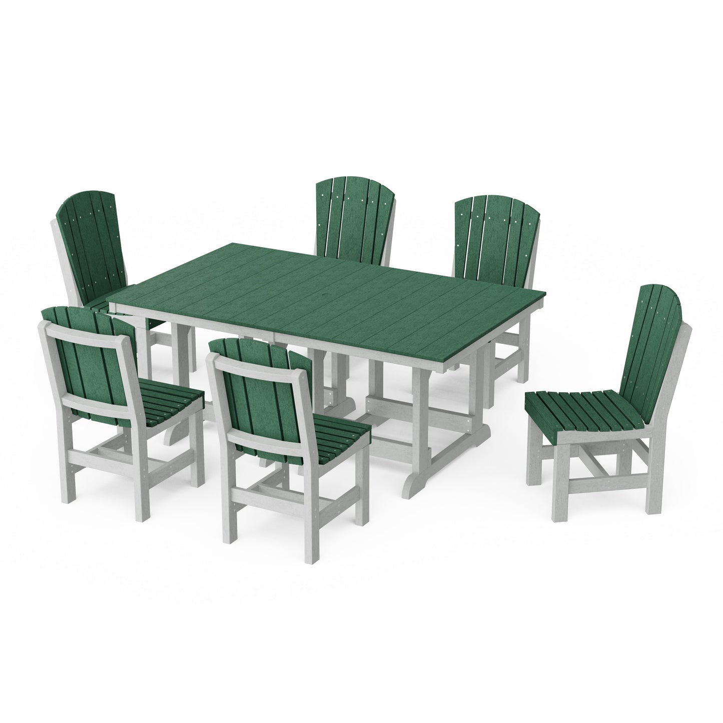 Heritage 7-Piece Side Chair Rectangular Dining Set