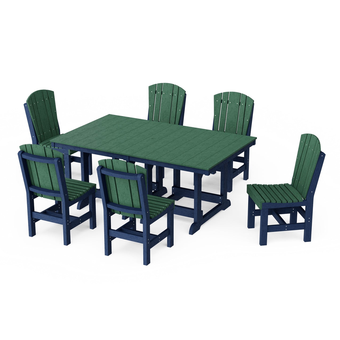 Heritage 7-Piece Side Chair Rectangular Dining Set