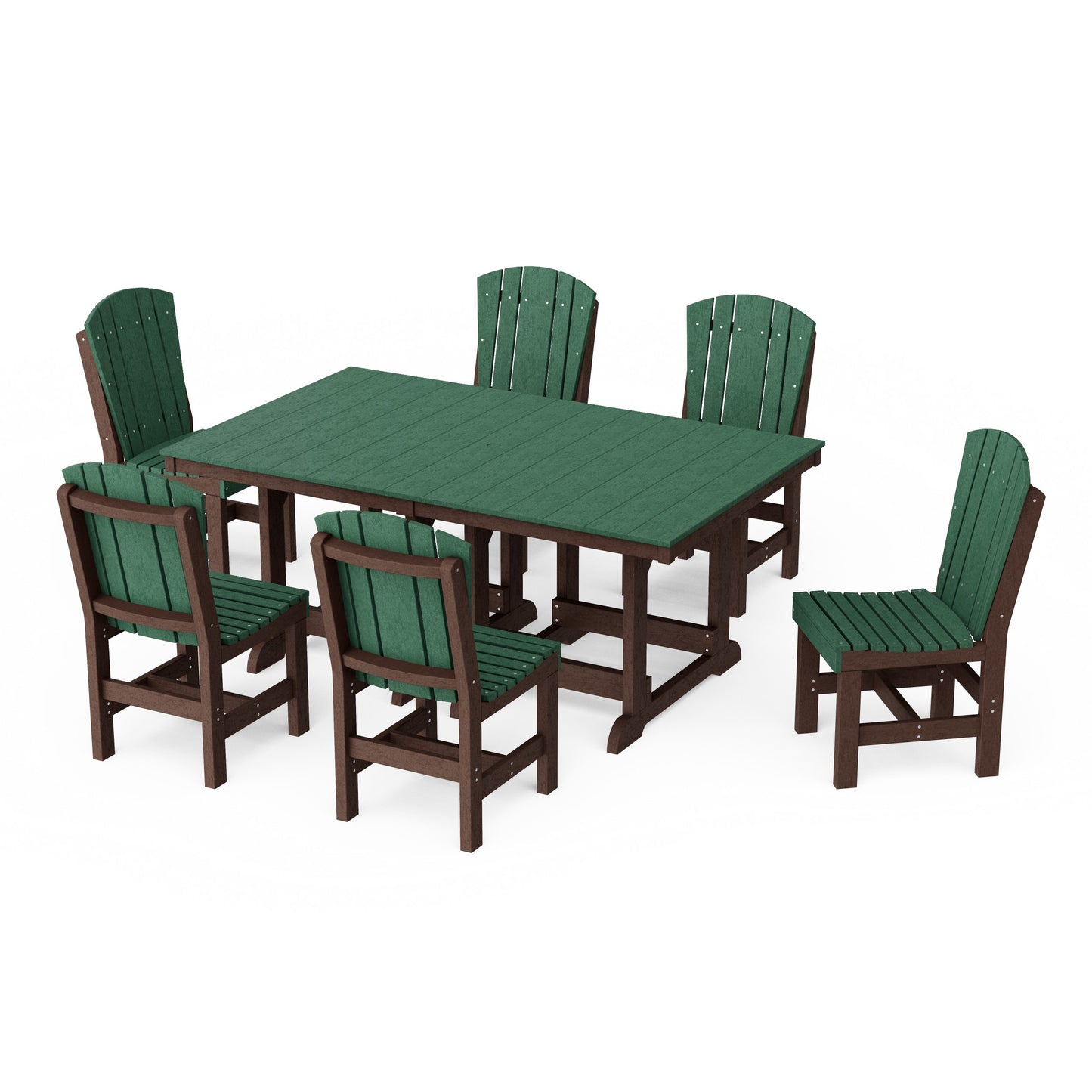 Heritage 7-Piece Side Chair Rectangular Dining Set