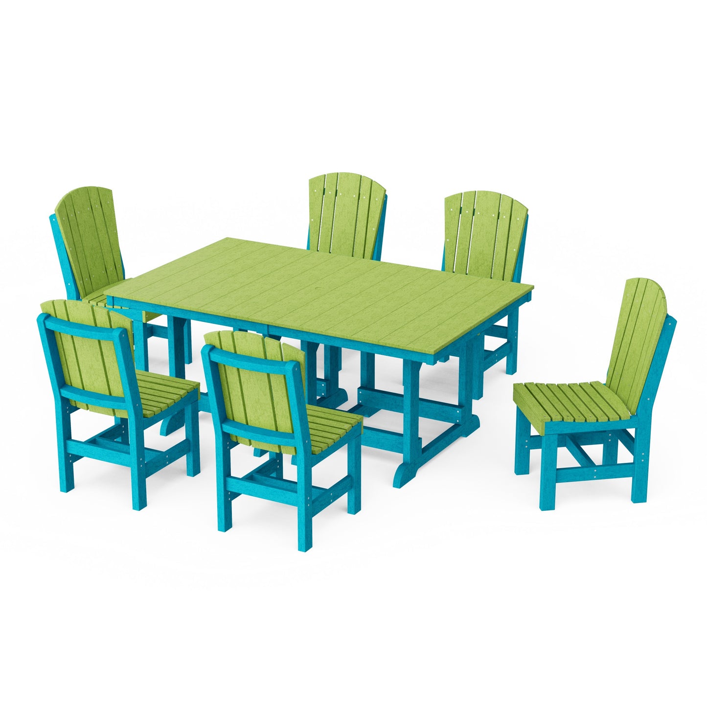 Heritage 7-Piece Side Chair Rectangular Dining Set