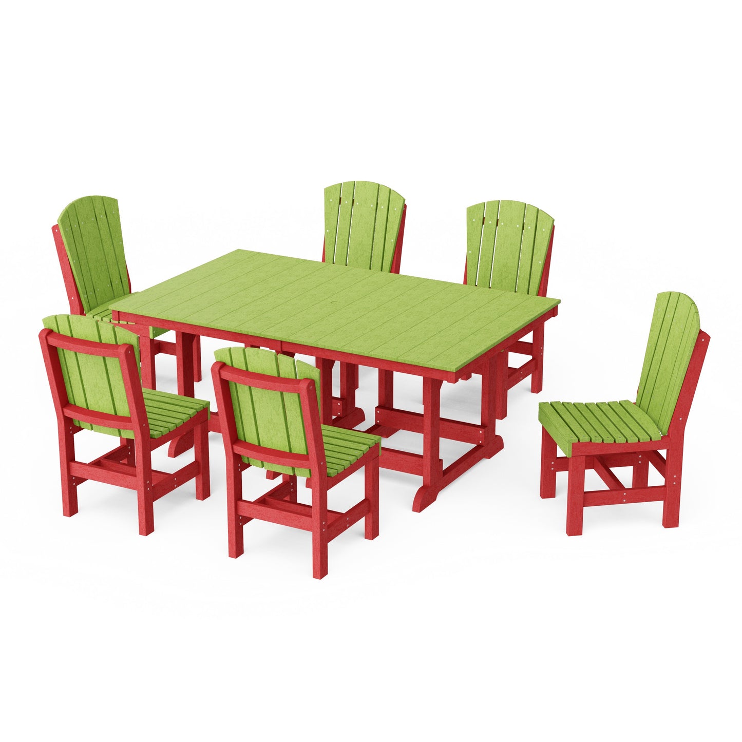 Heritage 7-Piece Side Chair Rectangular Dining Set