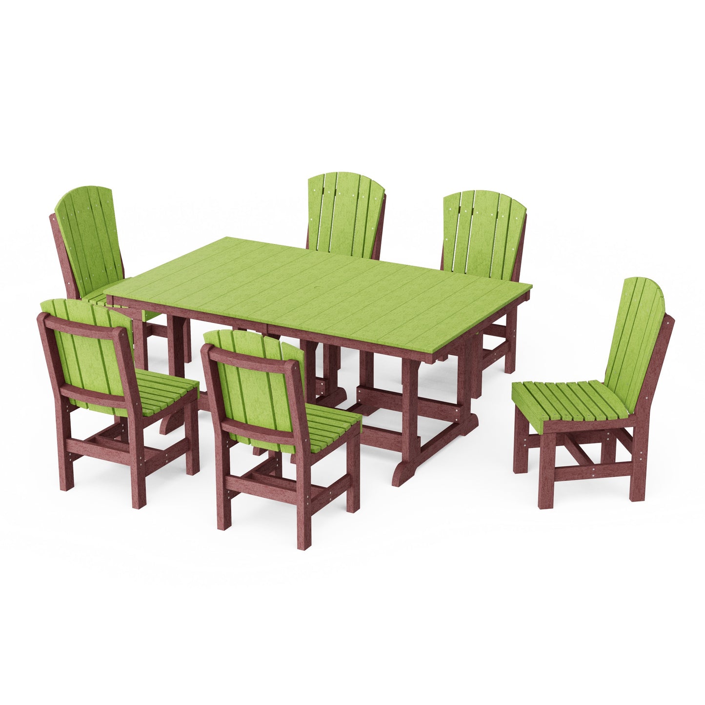 Heritage 7-Piece Side Chair Rectangular Dining Set