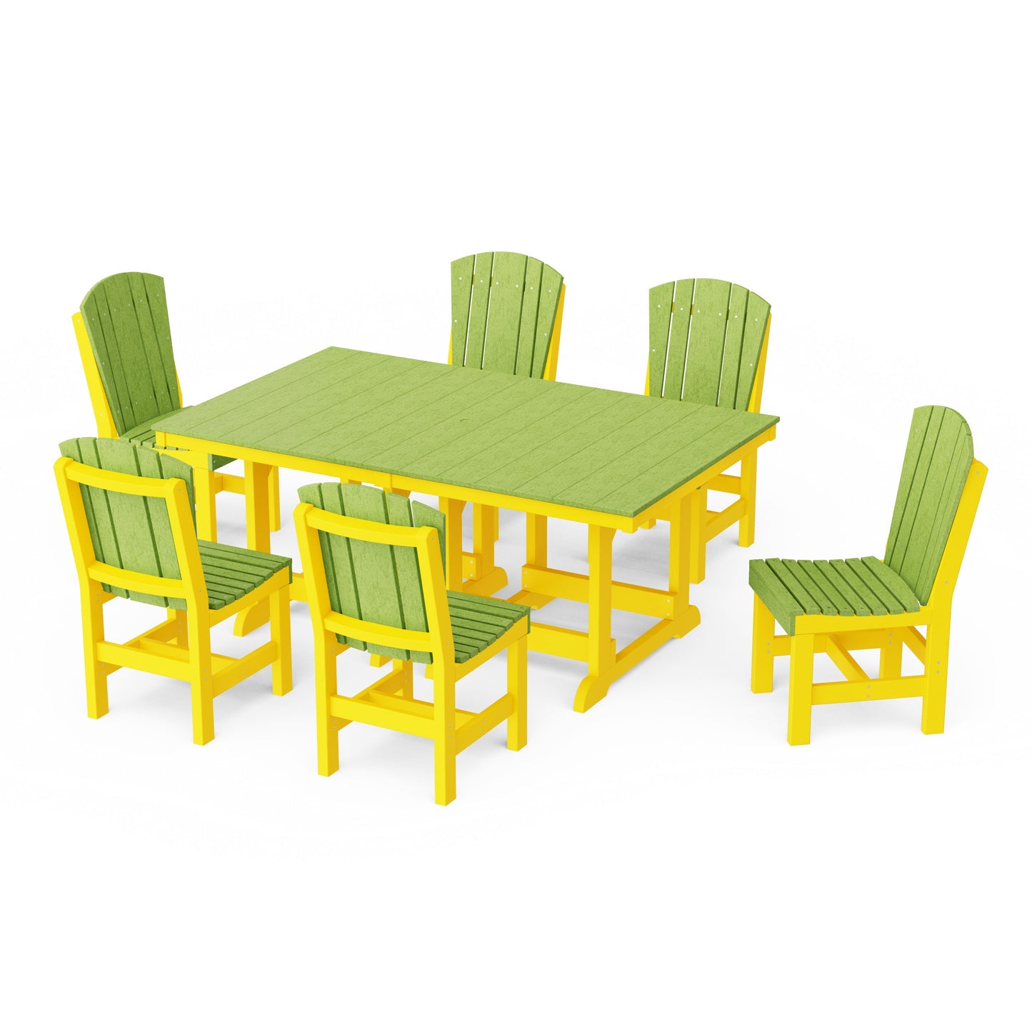Heritage 7-Piece Side Chair Rectangular Dining Set