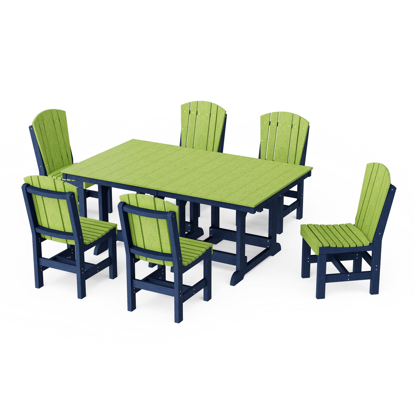 Heritage 7-Piece Side Chair Rectangular Dining Set