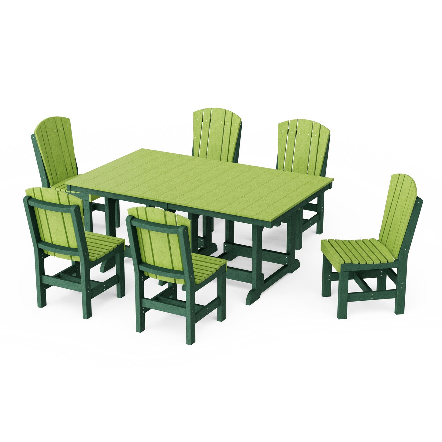 Heritage 7-Piece Side Chair Rectangular Dining Set