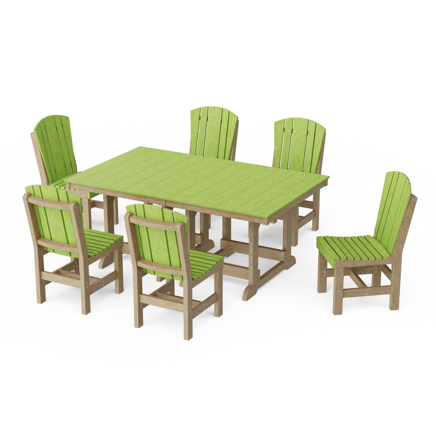 Heritage 7-Piece Side Chair Rectangular Dining Set