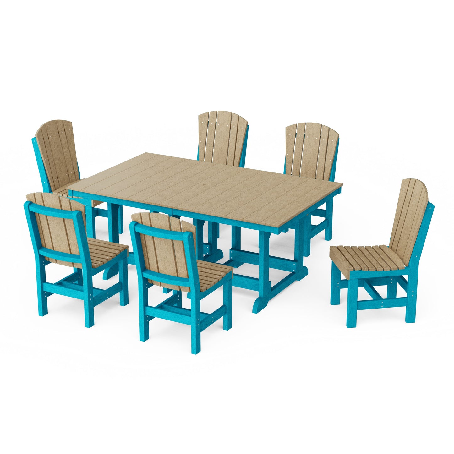 Heritage 7-Piece Side Chair Rectangular Dining Set