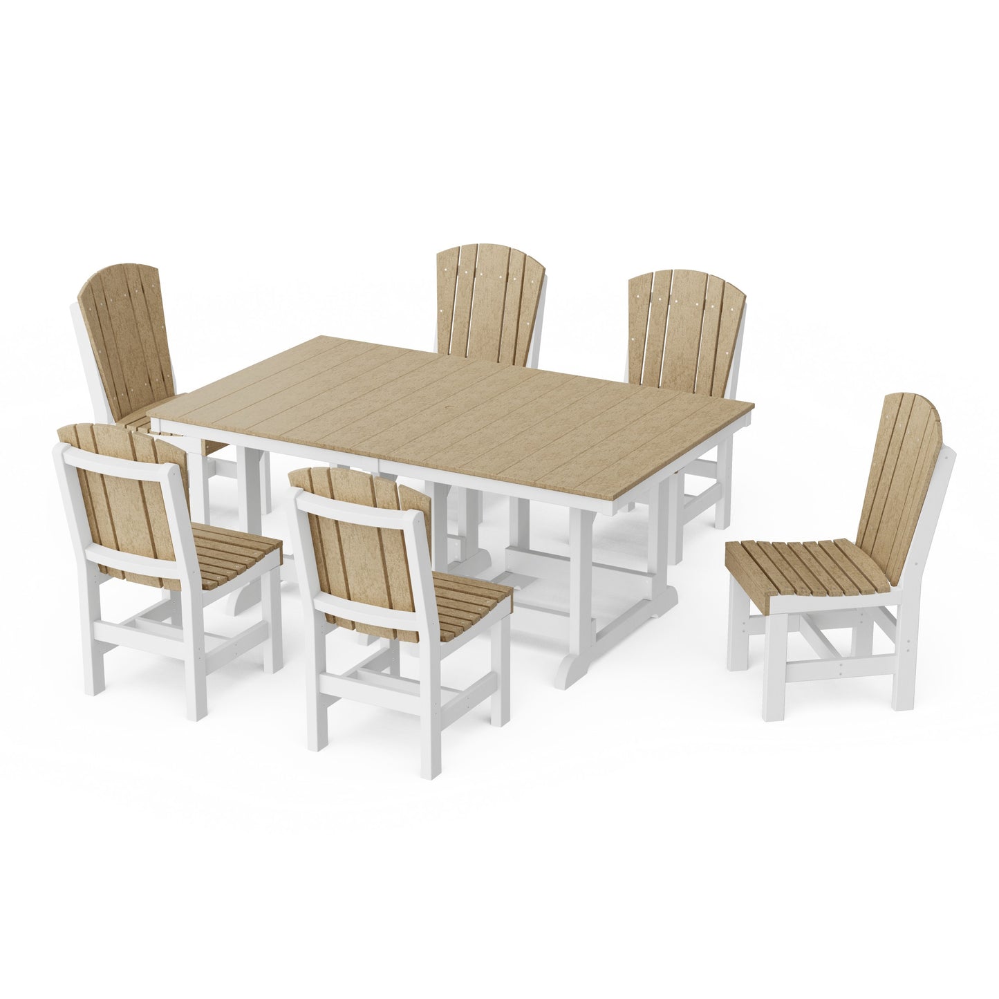 Heritage 7-Piece Side Chair Rectangular Dining Set